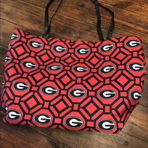Georgia Bulldogs NCAA Desden Zipper Tote UGA Logo